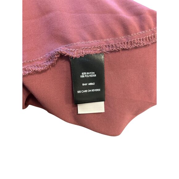 Torrid Hi-Low Challis Tank Top, Pink/Mauve, Dusty Rose Size 3 (3X, 22-24) - Picture 5 of 6